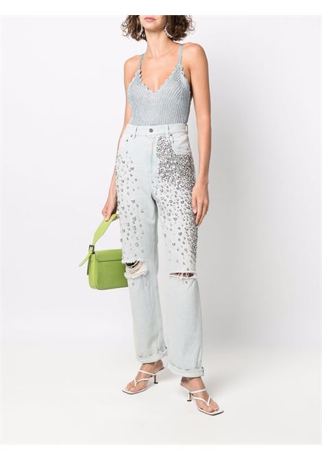 Blue Kim cabochon-crystal bleached jeans - GOLDEN GOOSE women GOLDEN GOOSE | GWP00844P00062650100